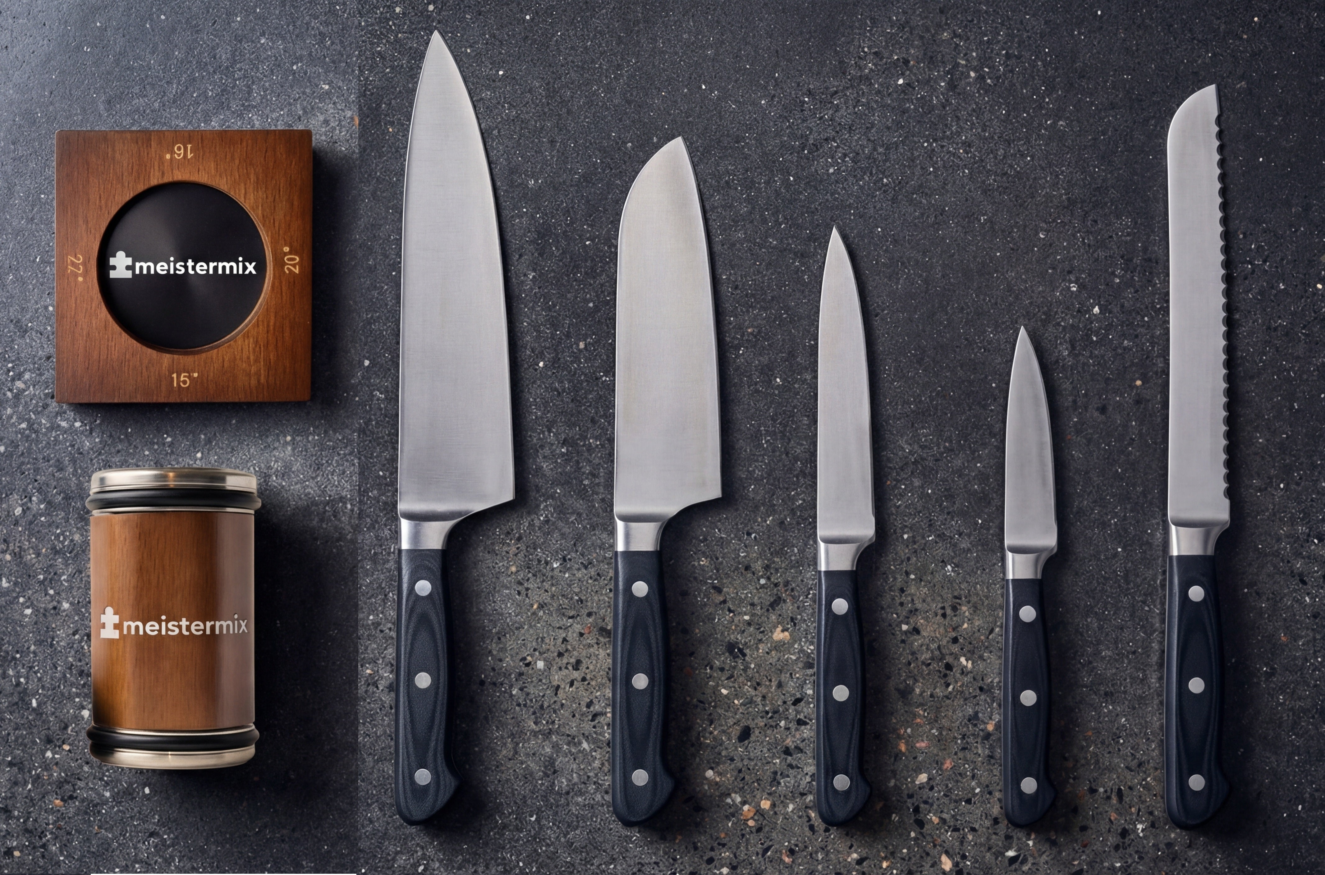 Prezix - Rolling Knife Sharpener with 4 Angles (Weiß)