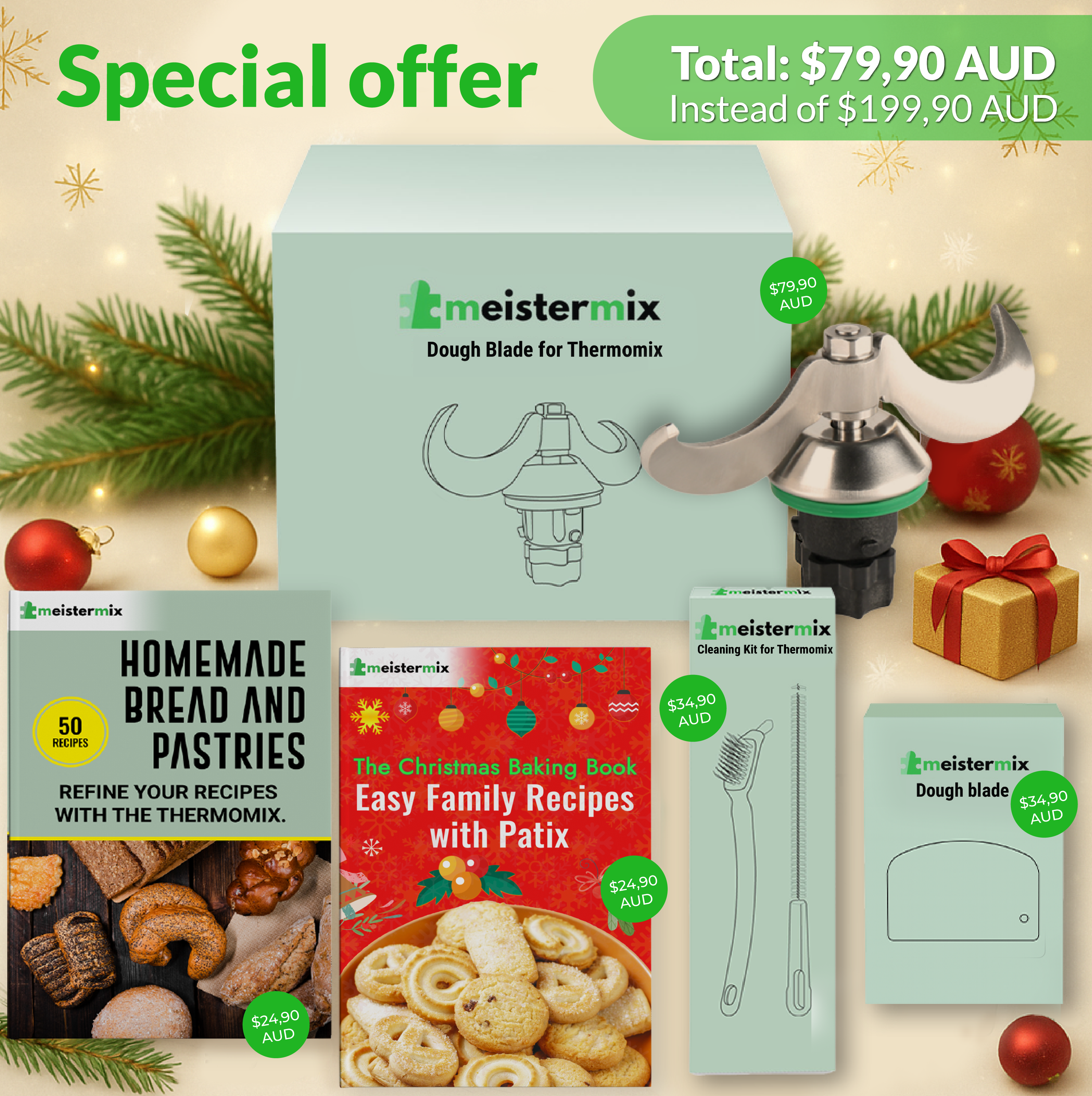 Patix - Dough Blade for Thermomix (EXCLUSIVE BUNDLE)