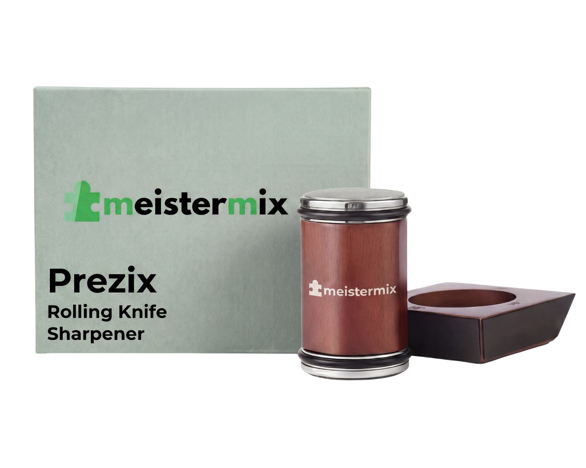 Prezix - Rolling Knife Sharpener with 4 Angles (Braun)