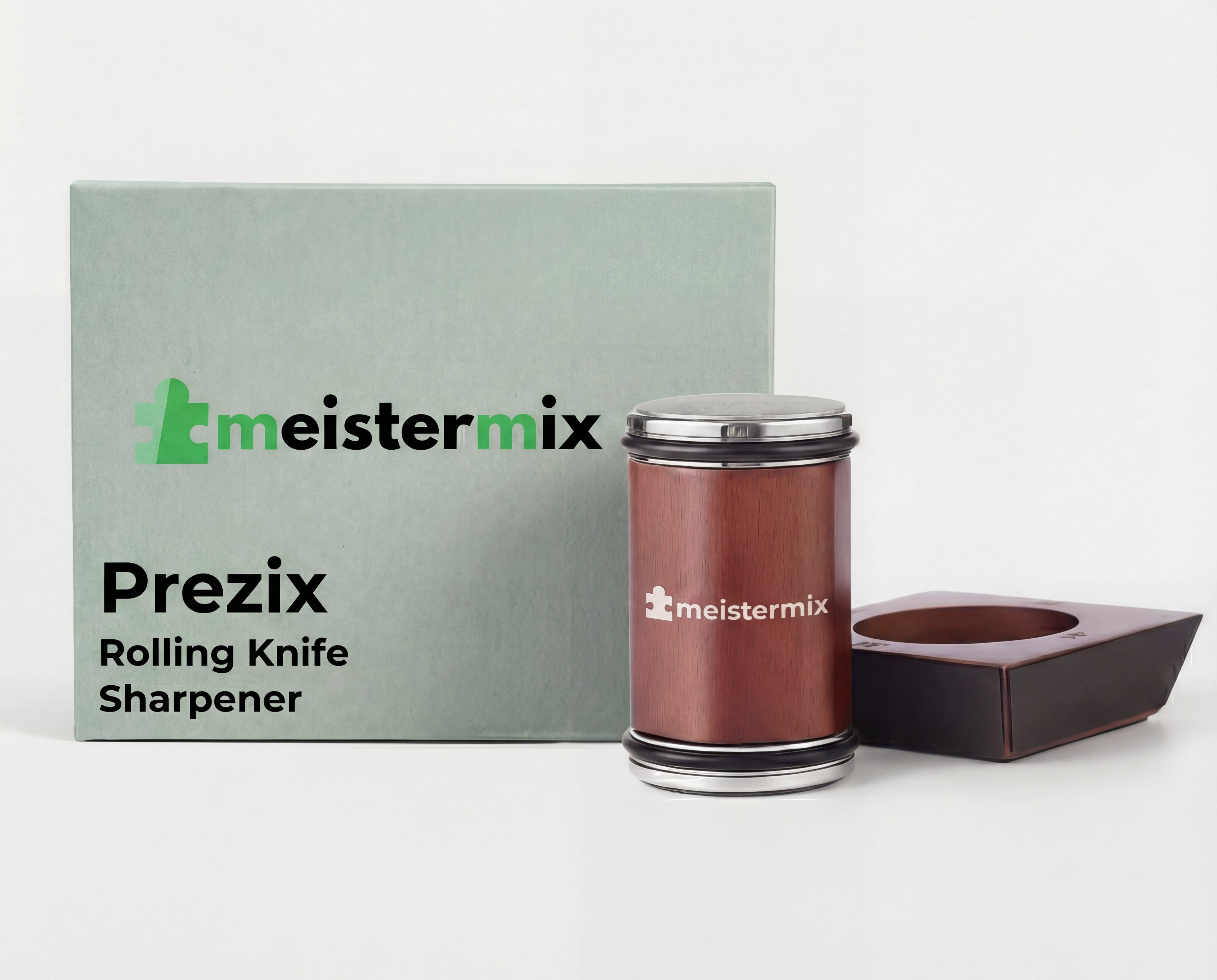 Prezix - Rolling Knife Sharpener with 4 Angles (Braun)